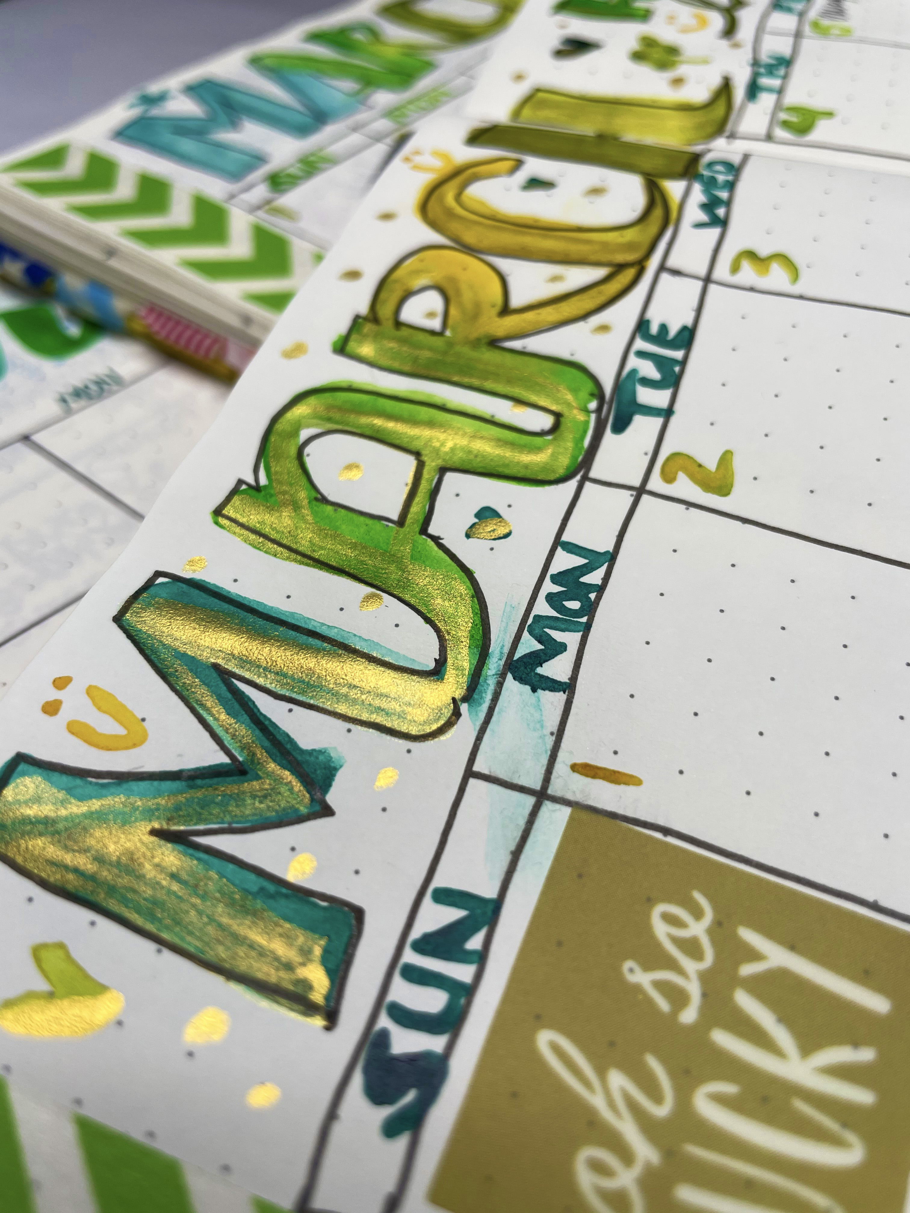 finetec metallic watercolor bullet journal