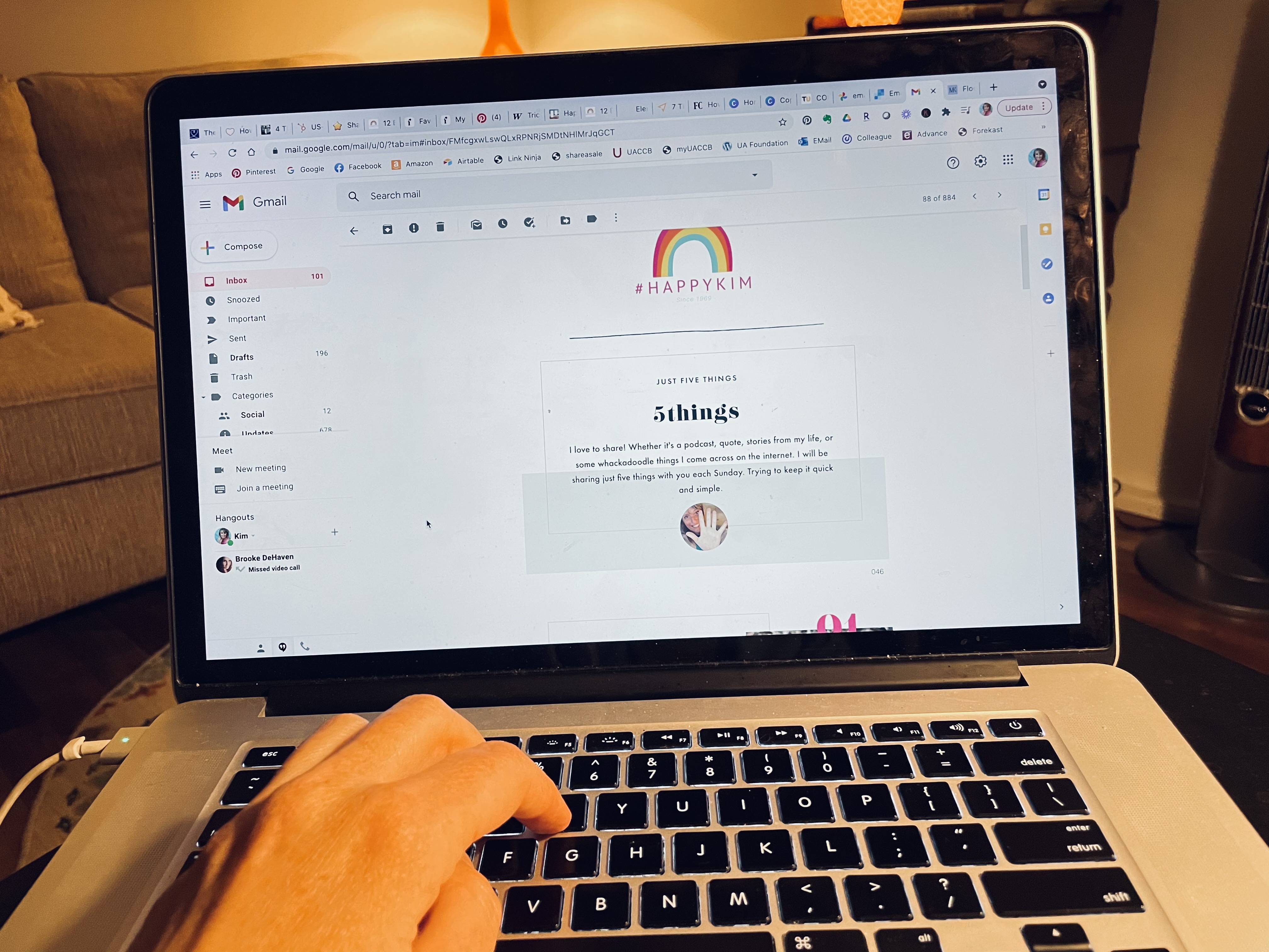 5 things happy mail newsletter