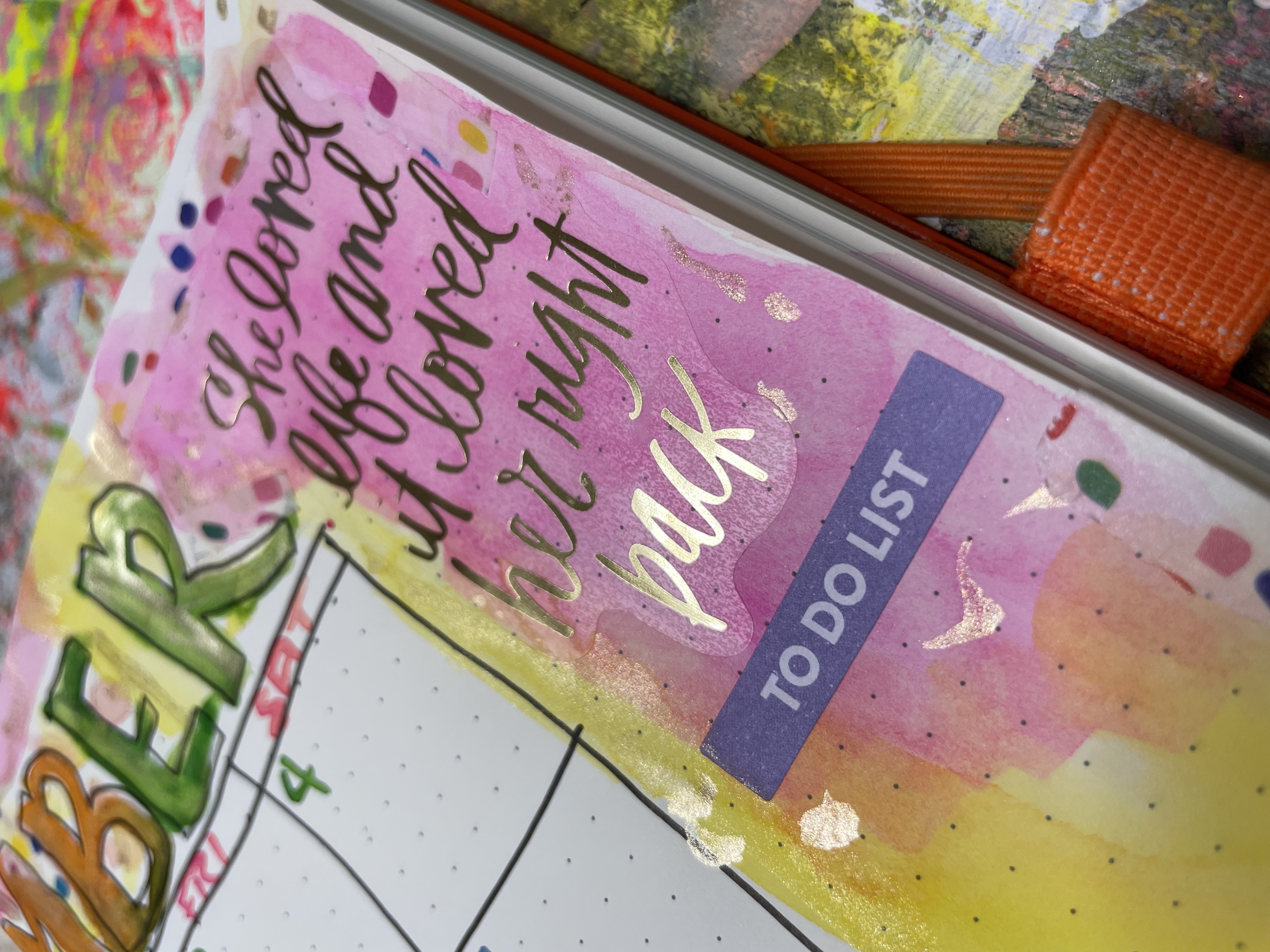 September bullet journal detail