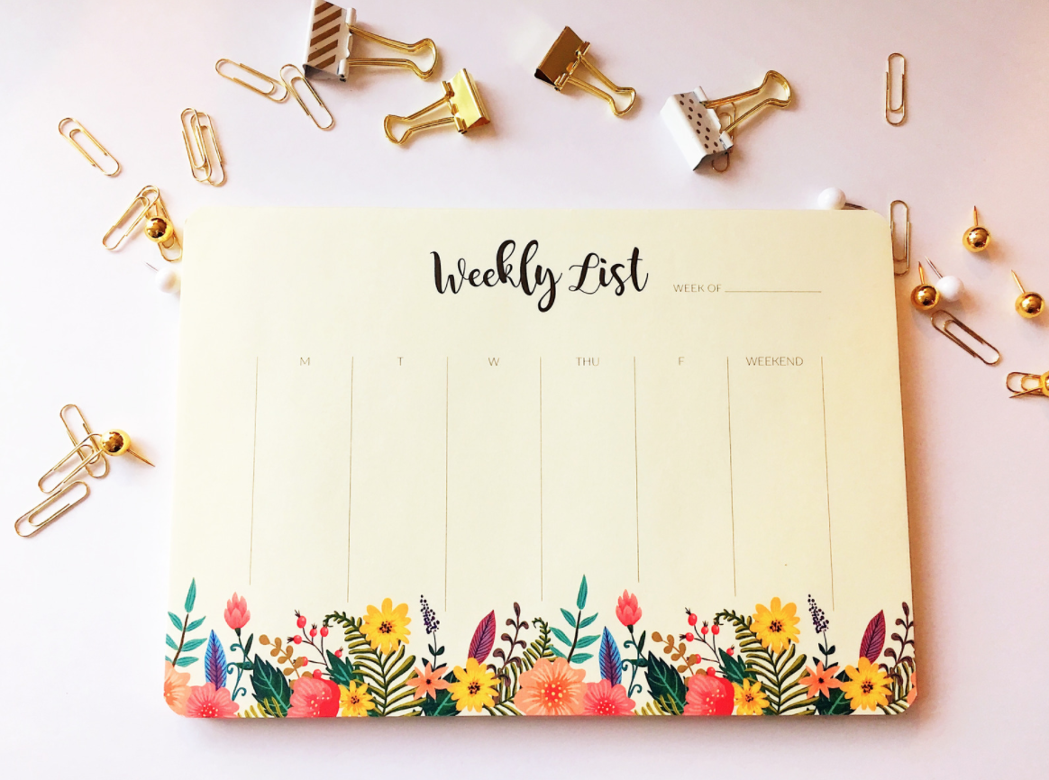 Write down baby steps to reach a goal