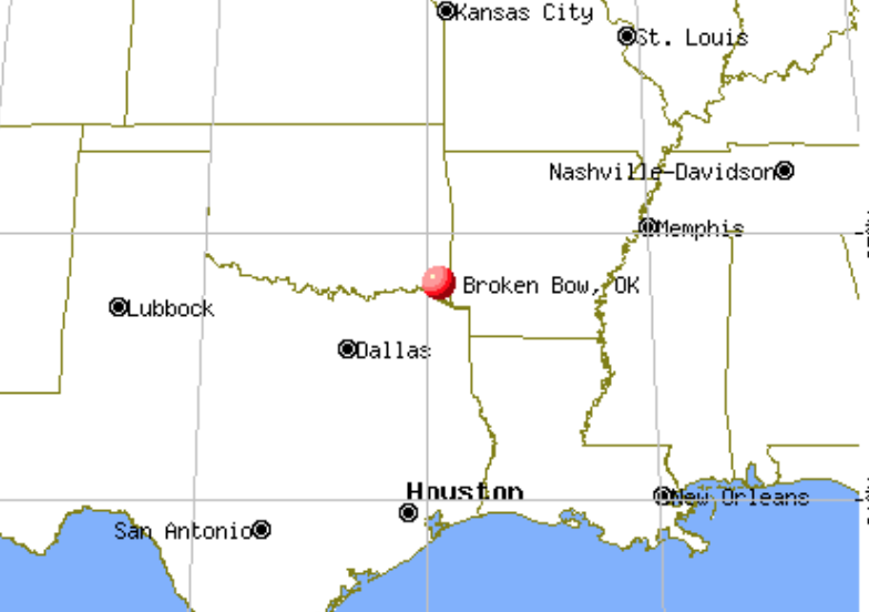 Broken Bow Ok map