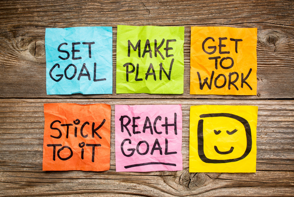 goal setting post it notes
